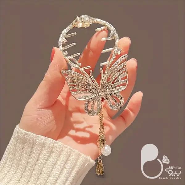 کلیپس گوجه ای طرح پروانه — تصویر ۲