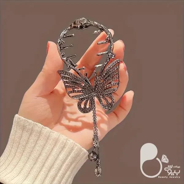 کلیپس گوجه ای طرح پروانه — تصویر ۳
