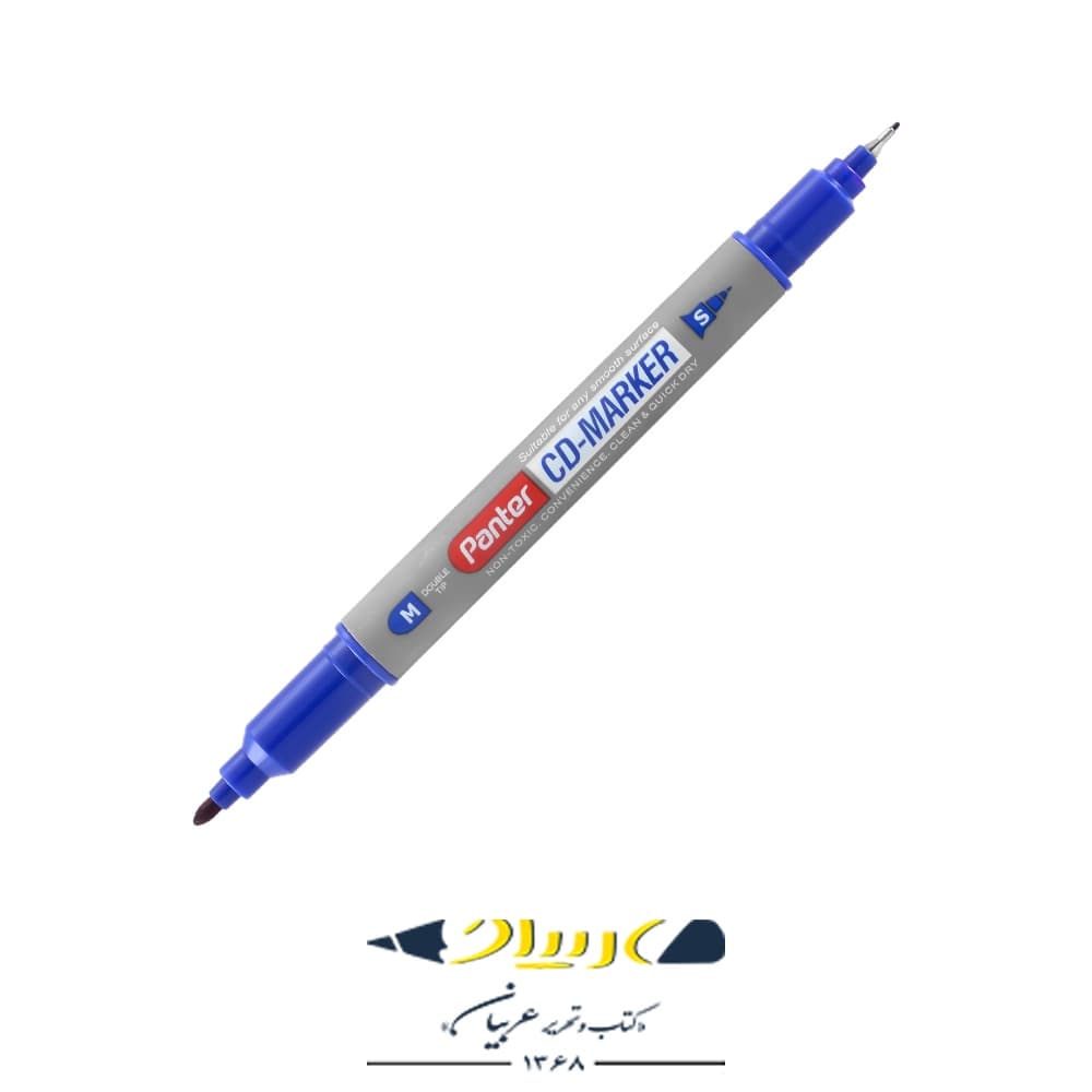 ماژیک سی دی دو سر رنگ آبی – برند پنتر