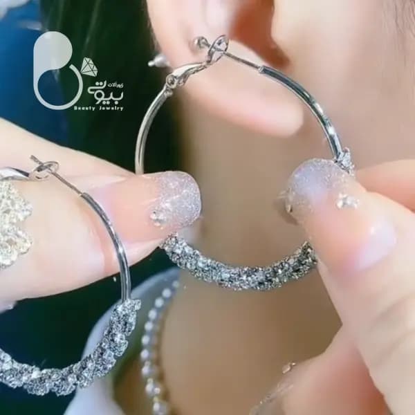 گوشواره حلقه ای خاویاری ترک — تصویر ۲