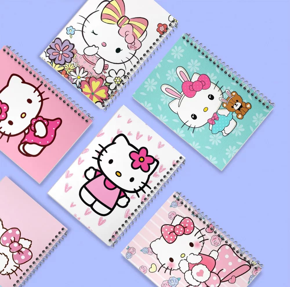 دفتر مشق 100 برگ خندالو طرح هلو کیتی (Hello Kitty) کد 284 مجموعه 6 عددی — تصویر ۸