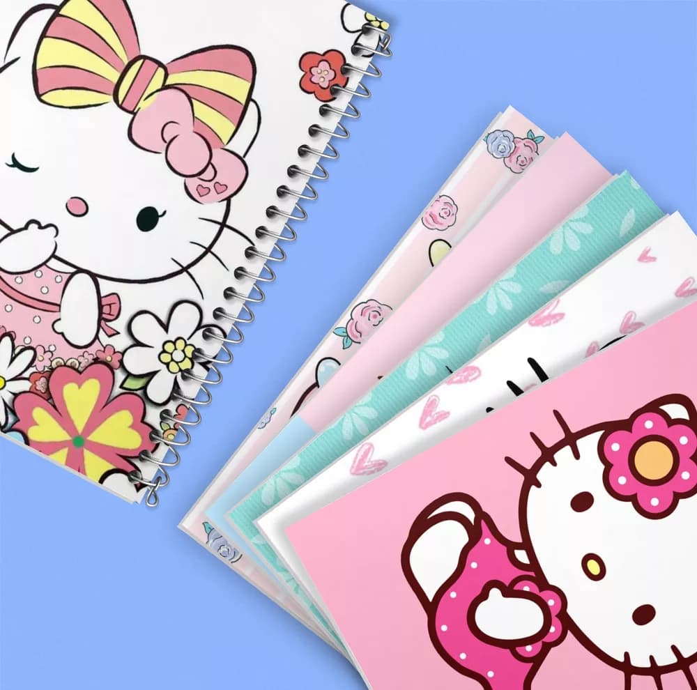 دفتر مشق 100 برگ خندالو طرح هلو کیتی (Hello Kitty) کد 284 مجموعه 6 عددی — تصویر ۶