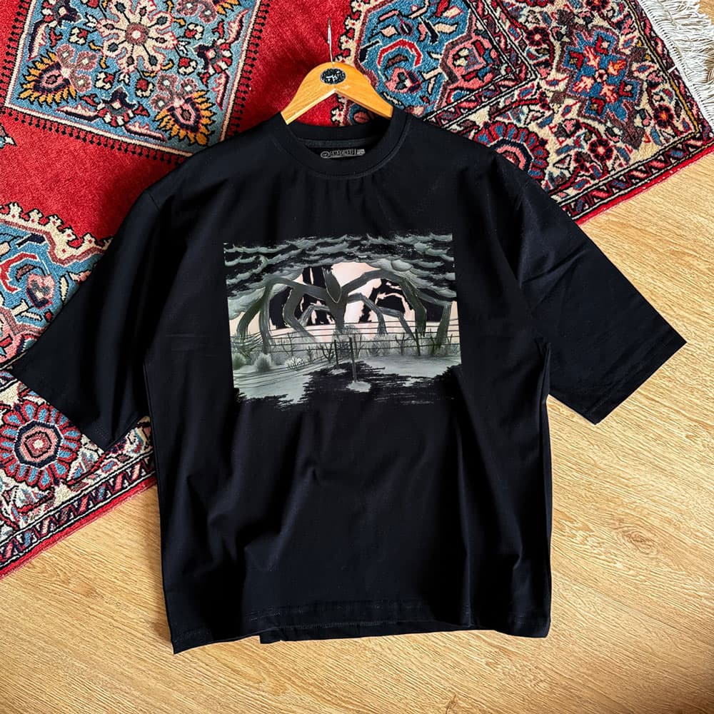 تیشرت نخ پنبه طرح Mind Flayer از Stranger things — تصویر ۲