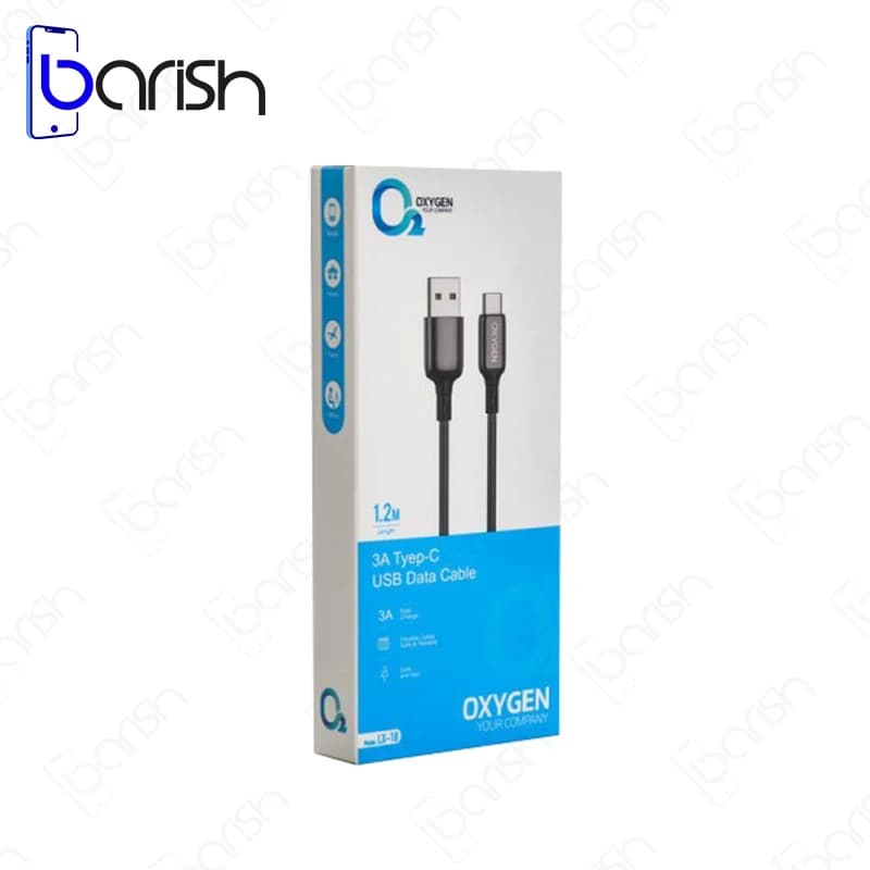 کابل دیتا و شارژ USB به Type-C اکسیژن مدل LX-18 — تصویر ۲