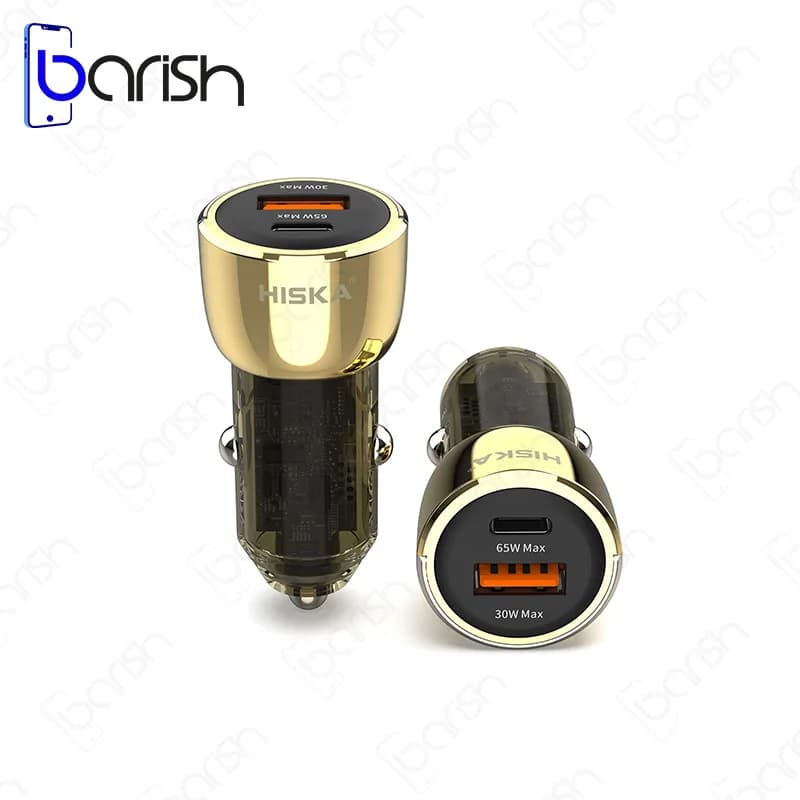 شارژر فندکی فست شارژ 95 وات هیسکا مدل HCC-318