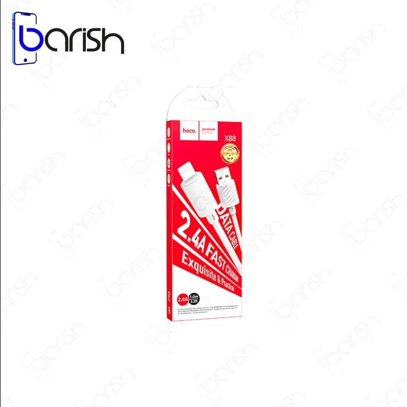 کابل دیتا و شارژ USB به لایتنینگ هوکو مدل X88 — تصویر ۳