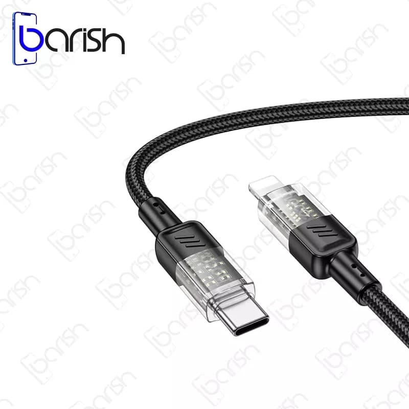 کابل دیتا و شارژ Type-C به لایتنینگ هوکو مدل U129 — تصویر ۲