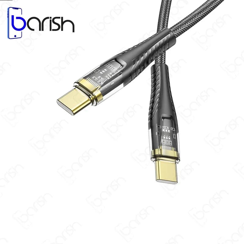 کابل دیتا و شارژ دو سر Type-C هوکو مدل U121 — تصویر ۲