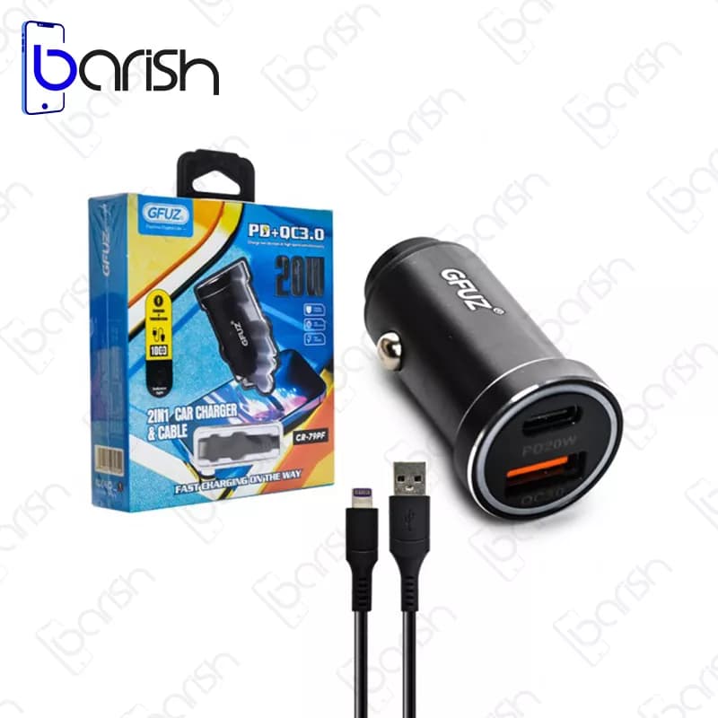 شارژر فندکی فست شارژ 20 واتی GFUZ مدل CR-79PF — تصویر ۴