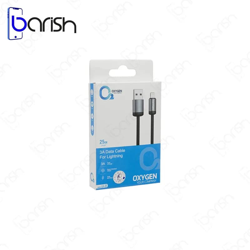 کابل دیتا و شارژ USB به لایتنینگ اکسیژن مدل LX-22 — تصویر ۳
