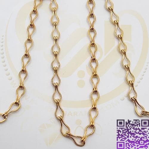 زنجیر استیل طلایی واحدنیم متری کد160