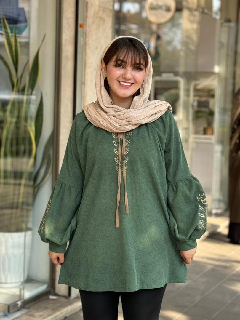 مانتو راز کبریتی زیتونی