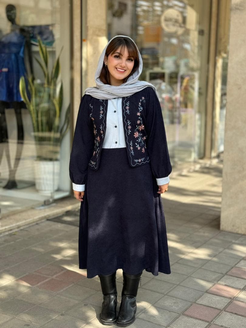 ست ماهور سورمه ای آبی