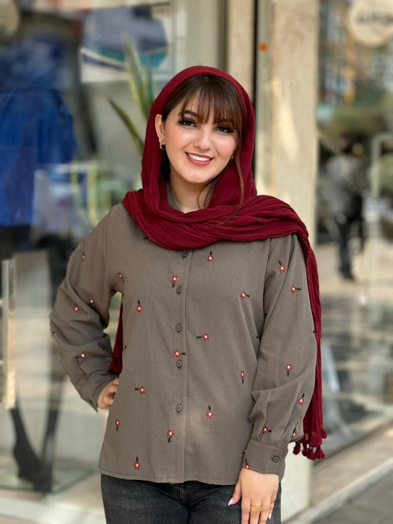 شومیز هانیه سبز ارتشی — تصویر ۳