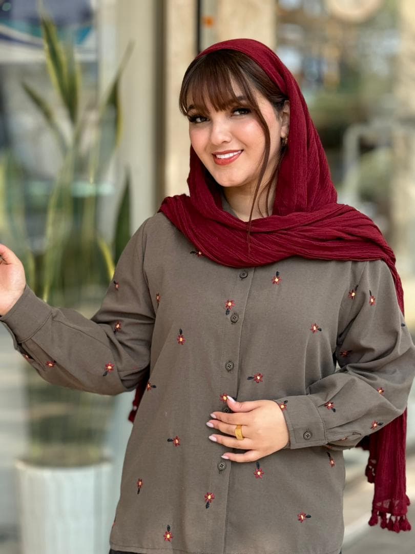 شومیز هانیه سبز ارتشی — تصویر ۲