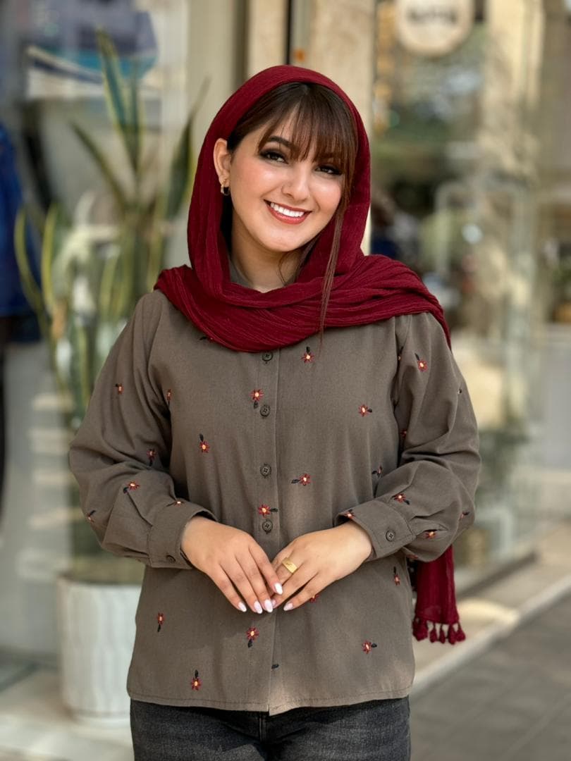 شومیز هانیه سبز ارتشی — تصویر ۴