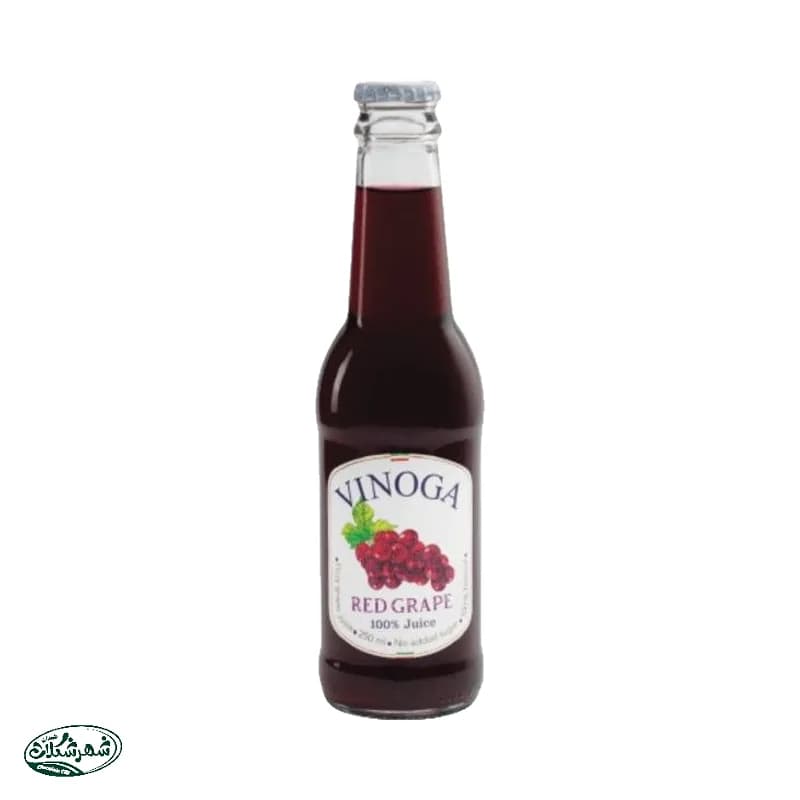 ابمیوه شیشه وینوگا سن ایچ انگور قرمز 200م