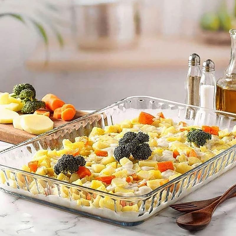 تابه مستطیل بورجام سایز 27*40 کد 59204 — تصویر ۳
