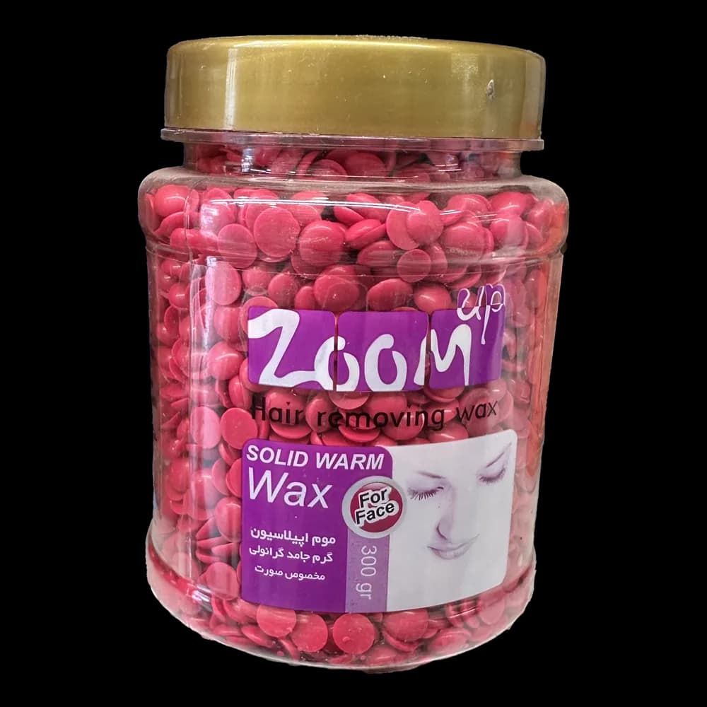 موم اپیلاسیون گرانولی Zoom Up صورتی – 300 گرم | مخصوص صورت و پوست حساس