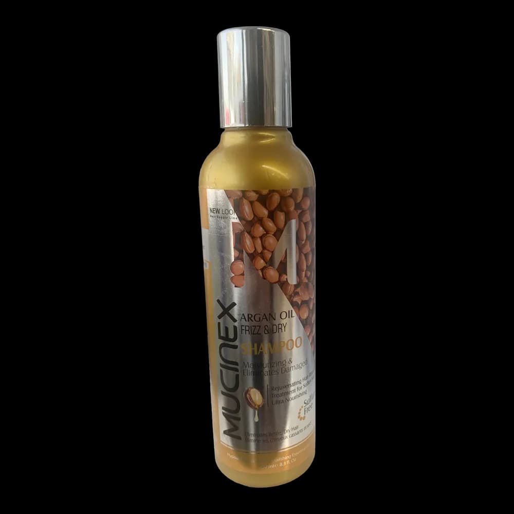 شامپو روغن آرگان ماسینکس (Mucinex) بدون سولفات 250 میلی‌لیتر | ترمیم‌کننده، تقویت‌کننده و درخشان‌کننده مو