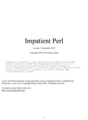 دانلود کتاب Impatient Perl