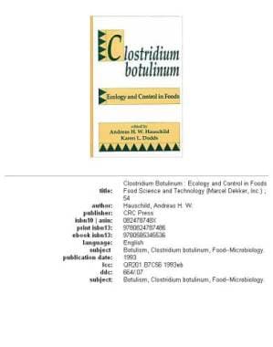 دانلود کتاب Clostridium Botulinum Ecology & Control in Foods (Food Science and Technology)
