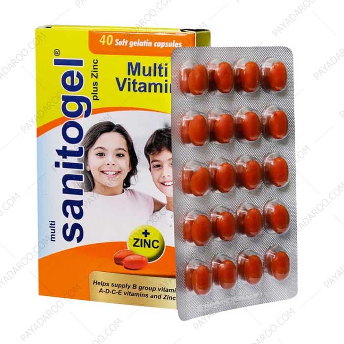 سافت ژل مولتی سانیتوژل پلاس زینک دانا 40 عدد