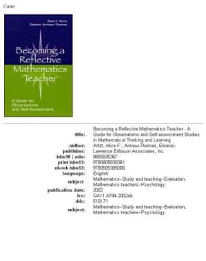 دانلود کتاب Becoming A Reflective Mathematics Teacher: A Guide for Observations and Self-assessment