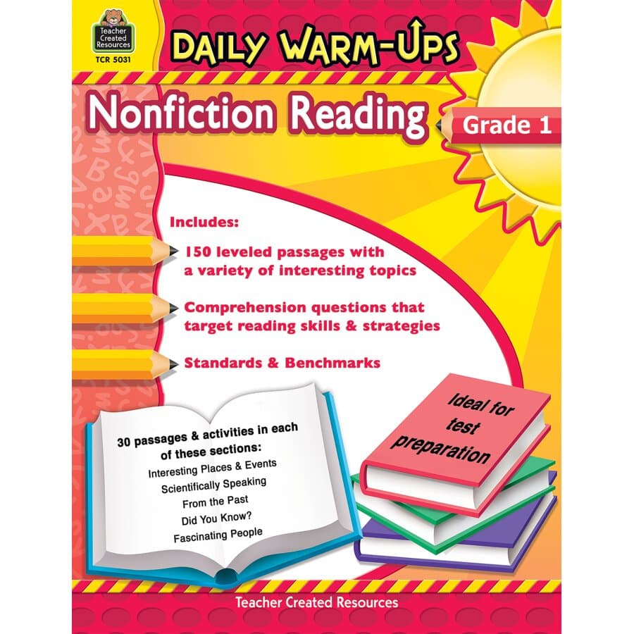 کتاب Daily Warm-Ups: Reading Grade 1 (تمرین‌های روزانه خواندن پایه اول) نسخه انگلیسی PDF | ملیسا هارت