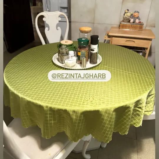 رومیزی ژاگارد مستطیل طرح چهارخانه — تصویر ۵