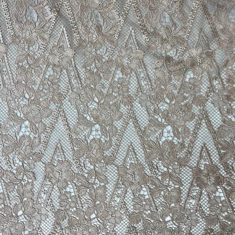 پارچه گیپور رنگ کرم — تصویر ۳