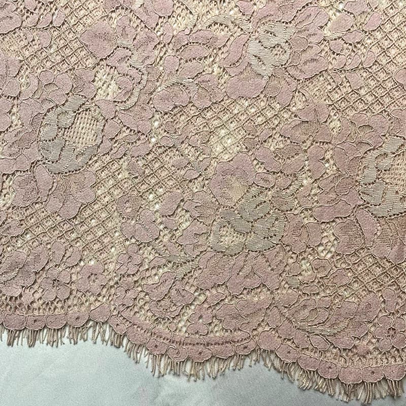 پارچه دانتل پنلی دو رنگ یاسی — تصویر ۲