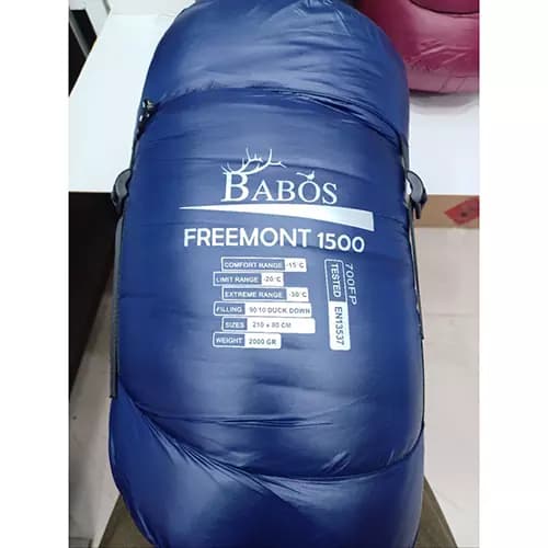 کیسه خواب 2 کیلوگرمی پر خالص بابوس مدل freemont 1500 — تصویر ۶