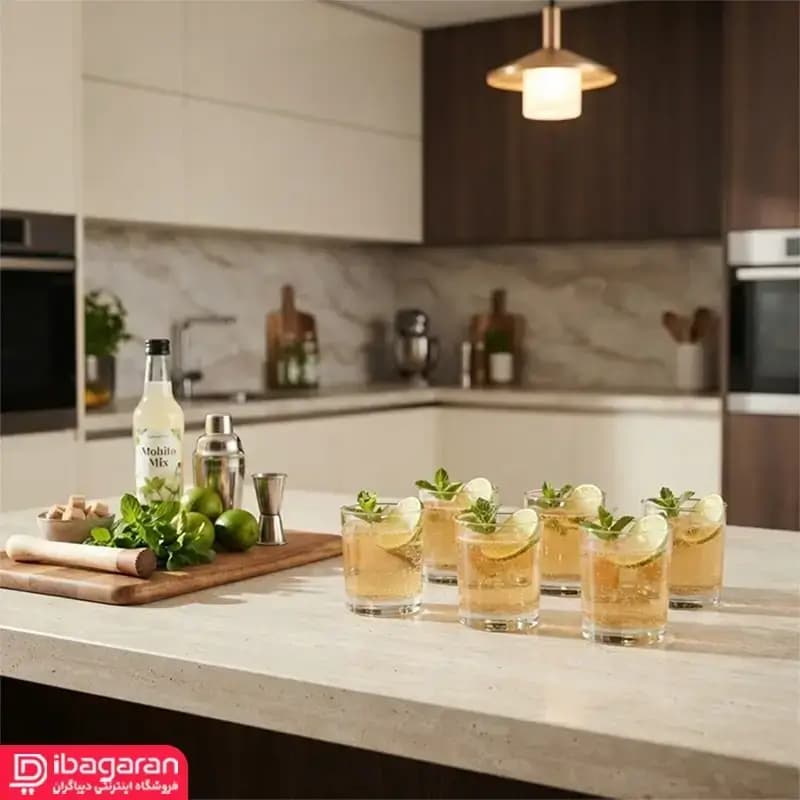 نیم لیوان 6 عددی پاشاباغچه مدل استانبول 42405