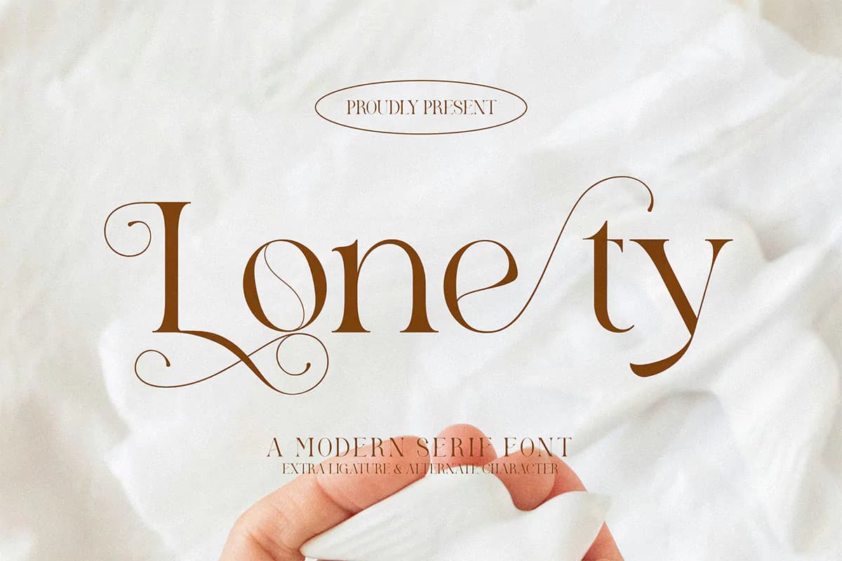 فونت مدرن و زیبای Lonety
