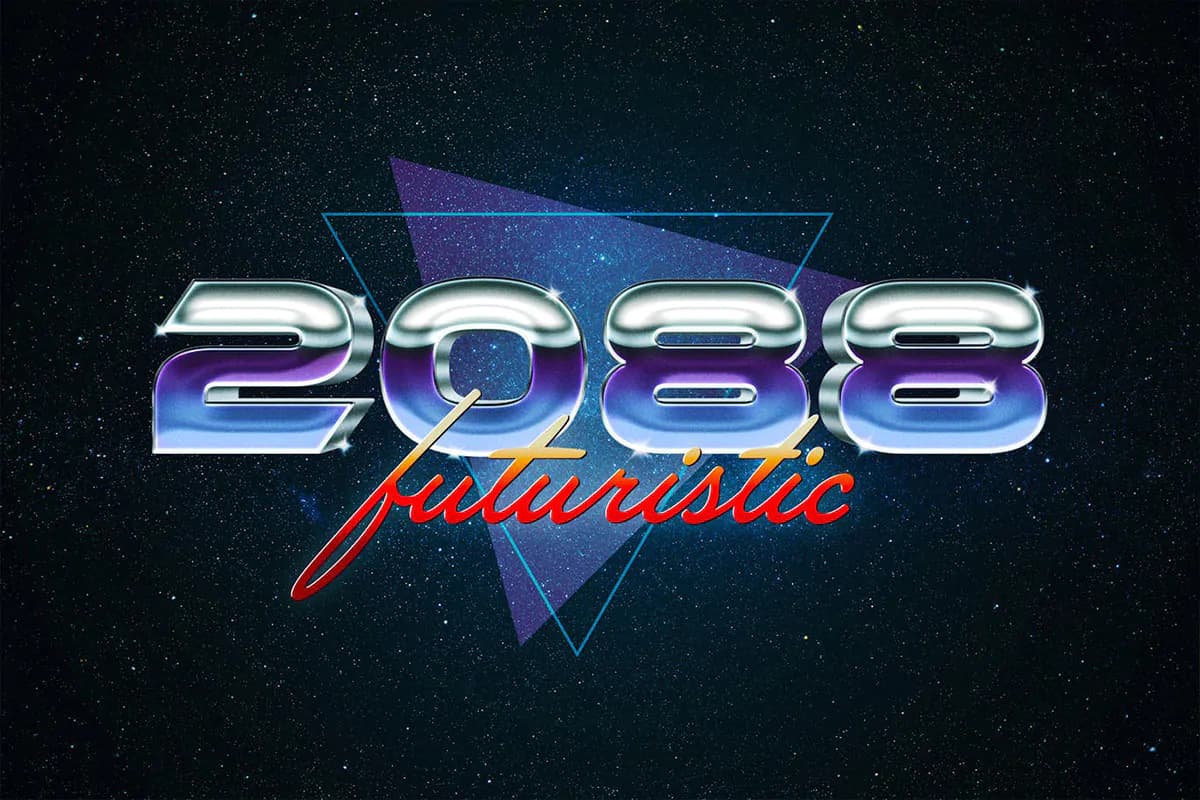 افکت متن رترو و قدیمی Retro Wave — تصویر ۲