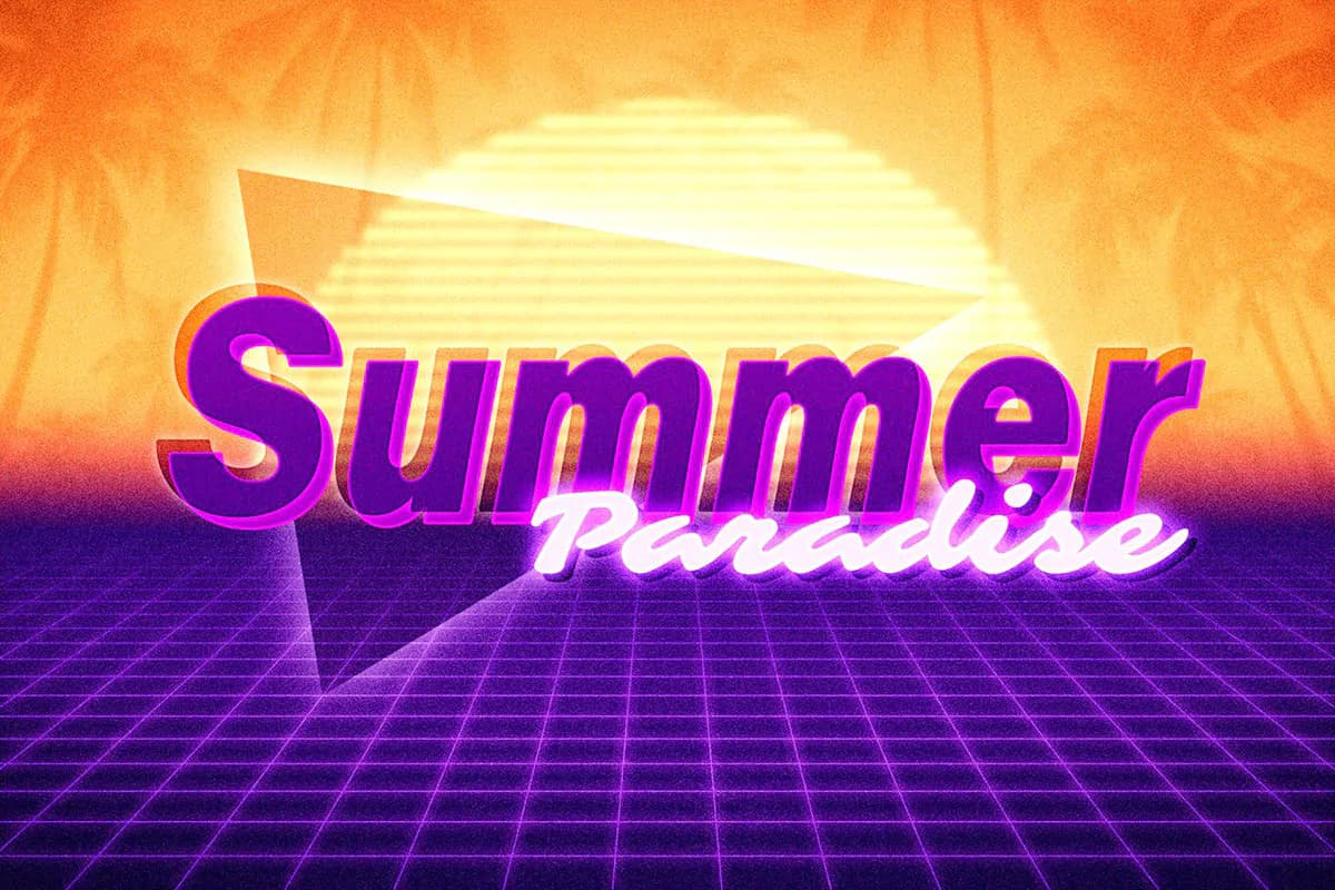 افکت متن رترو و قدیمی Retro Wave — تصویر ۶