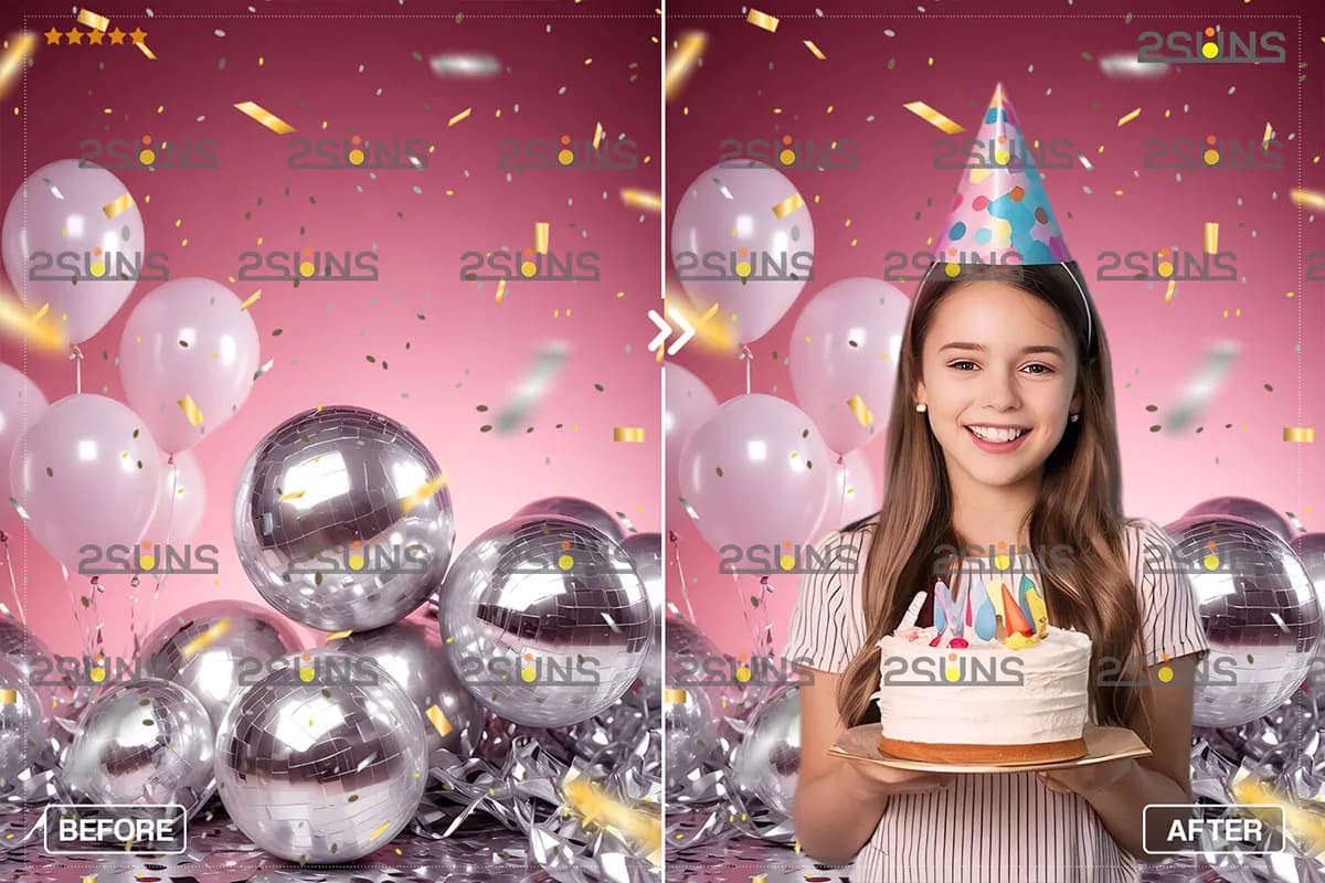 بک گراند جشن تولد آتلیه عکاسی — تصویر ۲