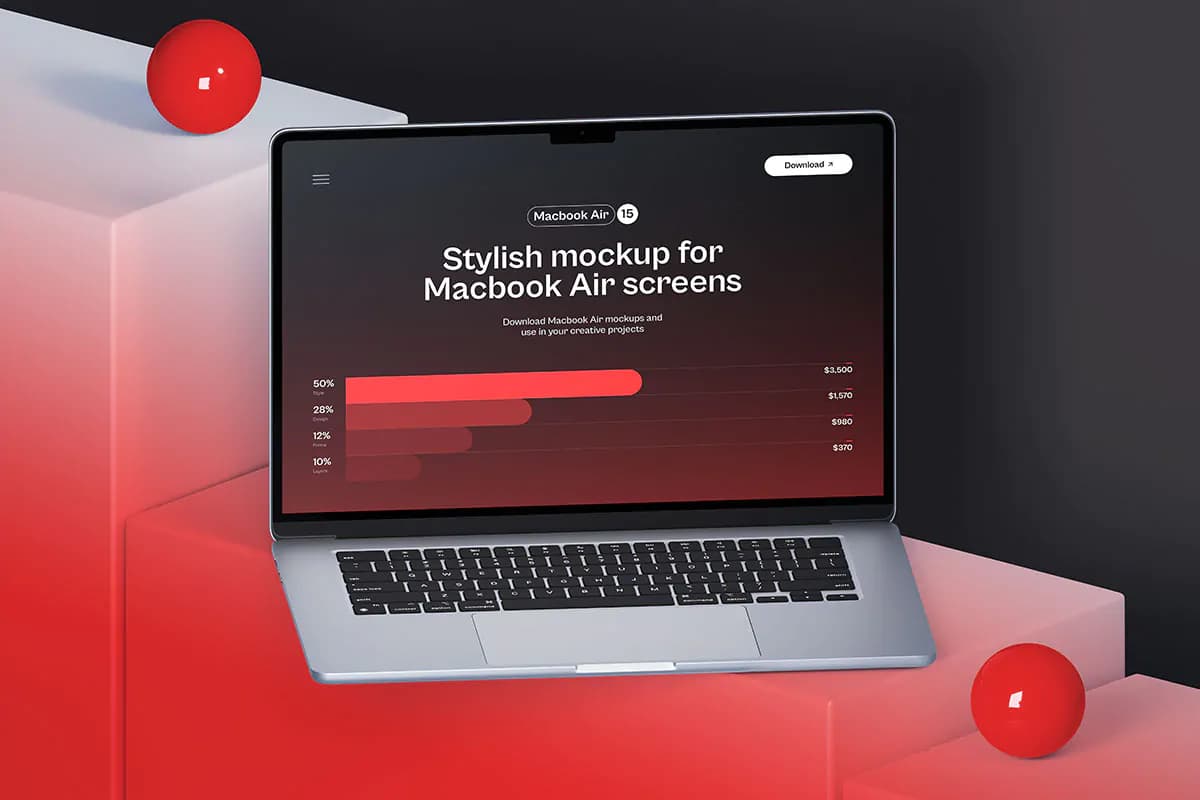 موکاپ مک بوک ایر — تصویر ۷