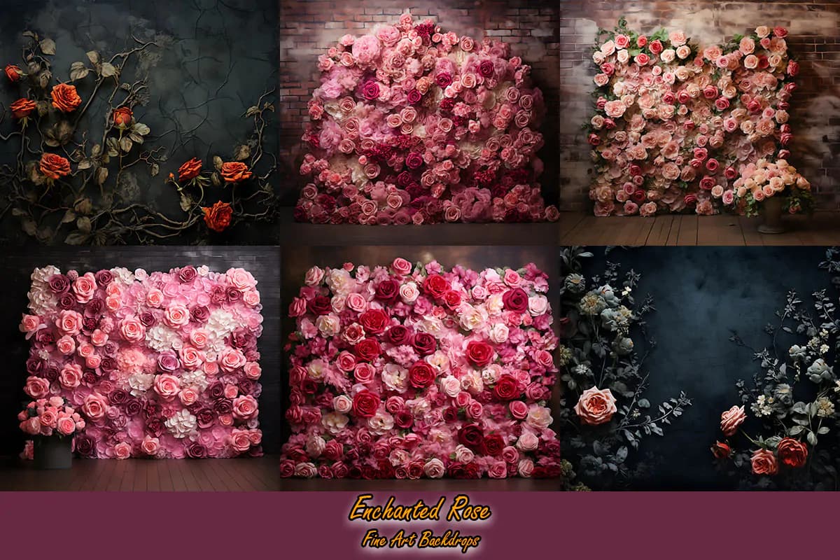36 بک گراند گل رز سه بعدی — تصویر ۳