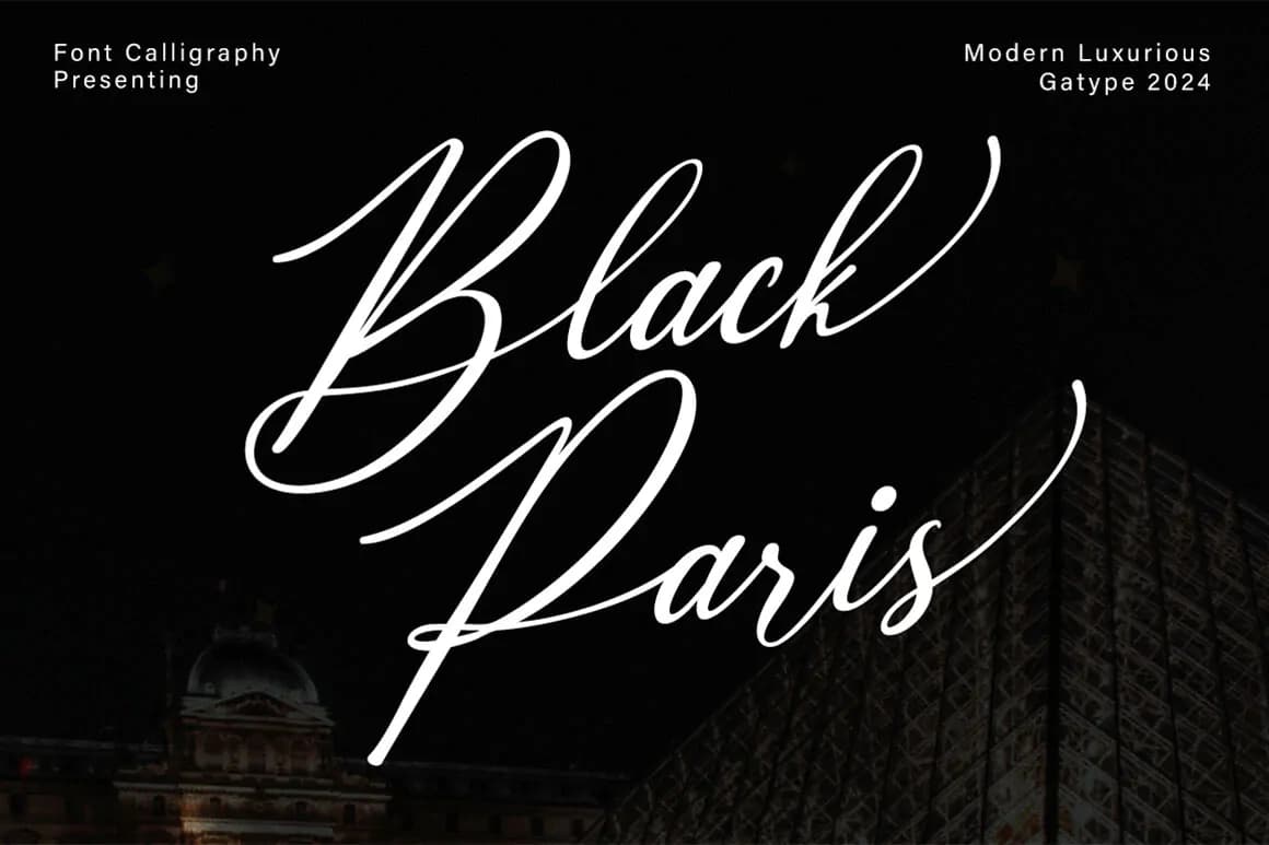 فونت کالیگرافی مدرن Black Paris