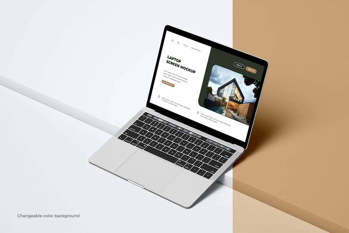 موکاپ لپ تاپ اپل — تصویر ۴