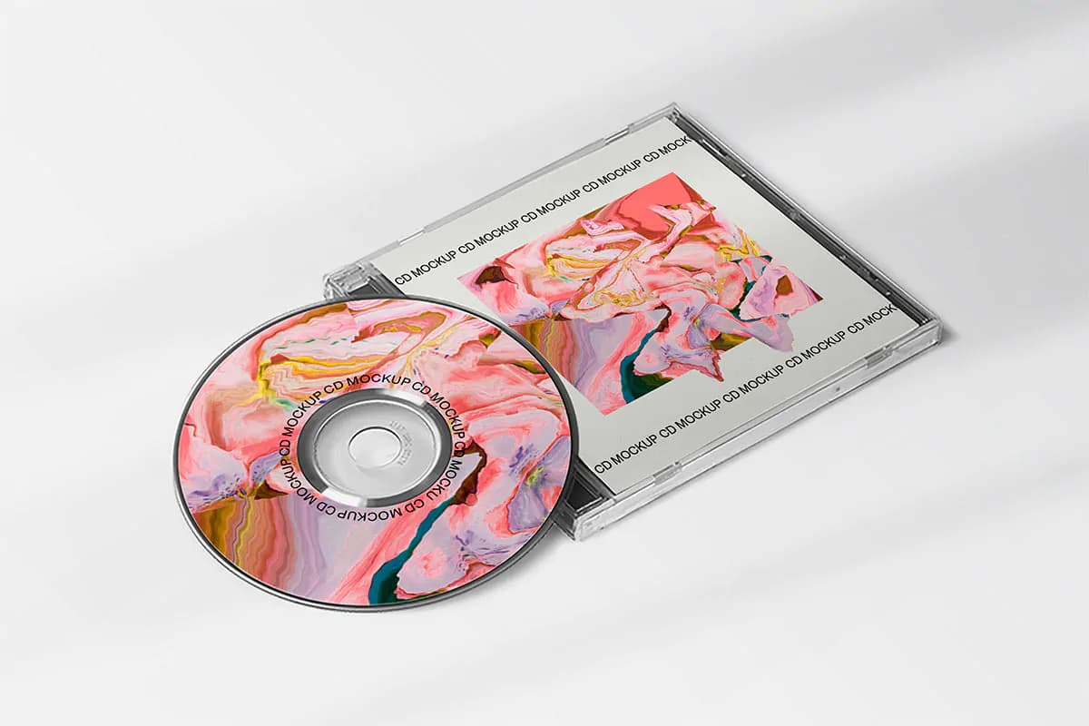 موکاپ CD با کاور