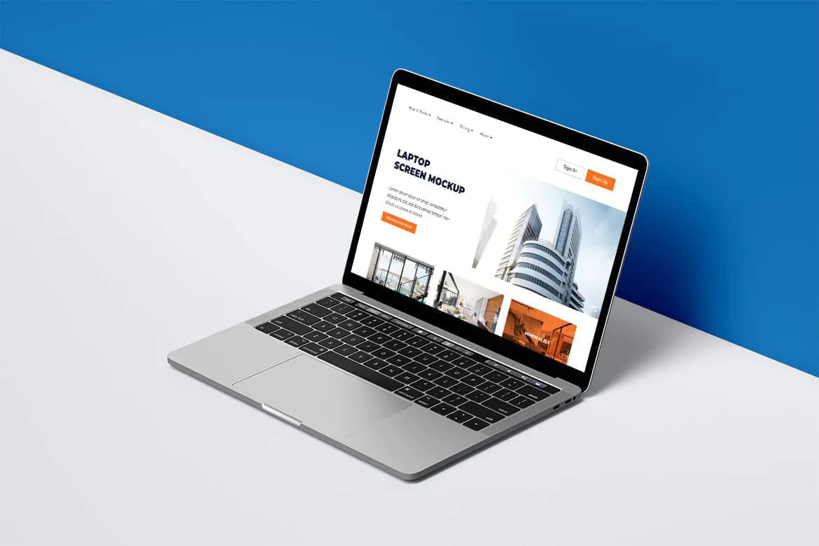 موکاپ اسکرین و صفحه نمایش لپ تاپ — تصویر ۳