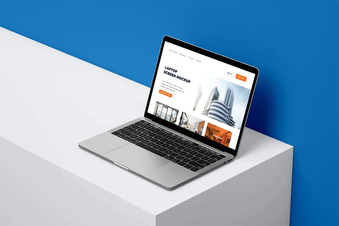 موکاپ اسکرین و صفحه نمایش لپ تاپ — تصویر ۲