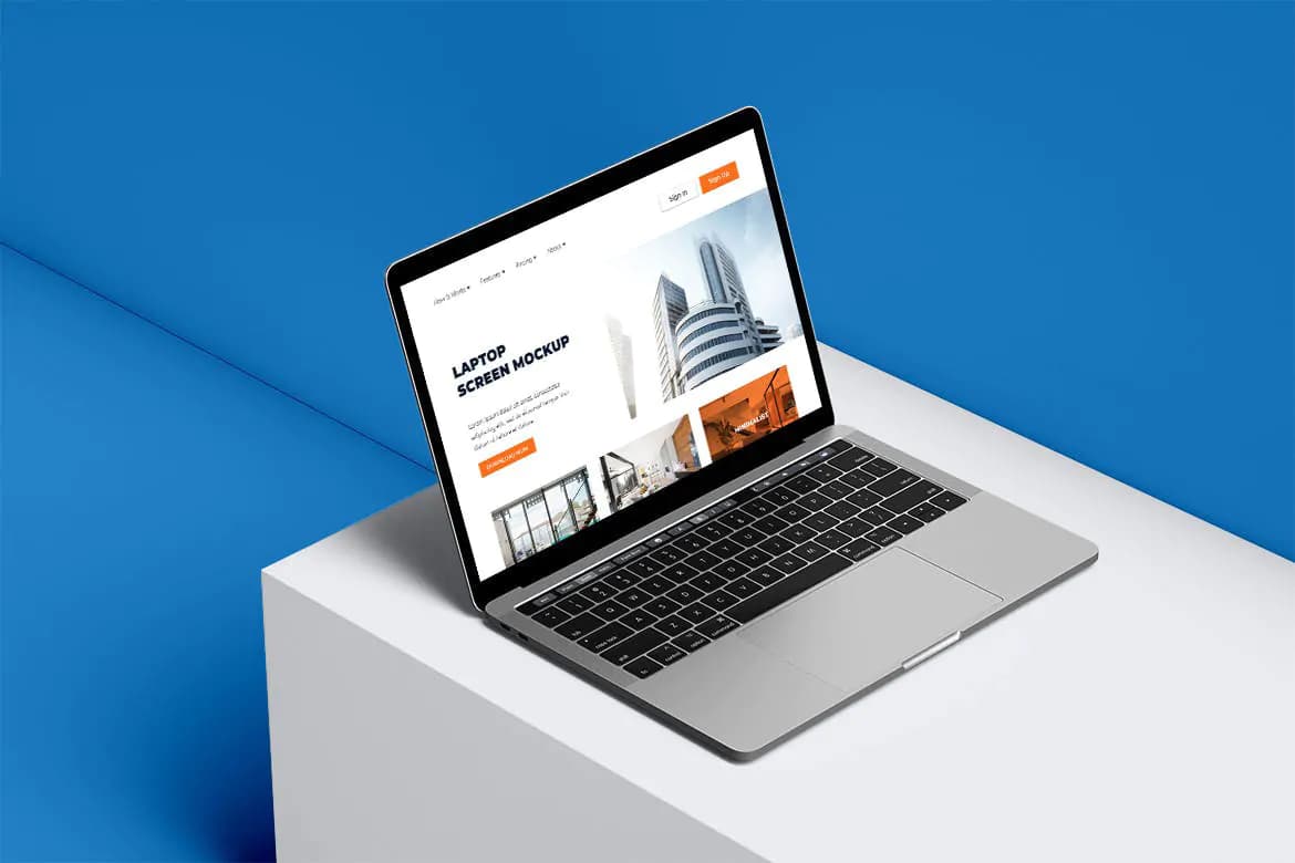 موکاپ اسکرین و صفحه نمایش لپ تاپ — تصویر ۵