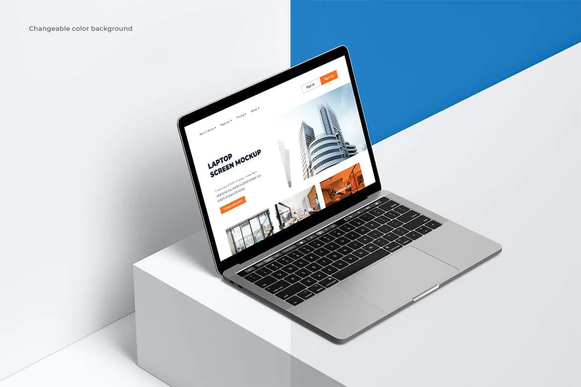 موکاپ اسکرین و صفحه نمایش لپ تاپ — تصویر ۴