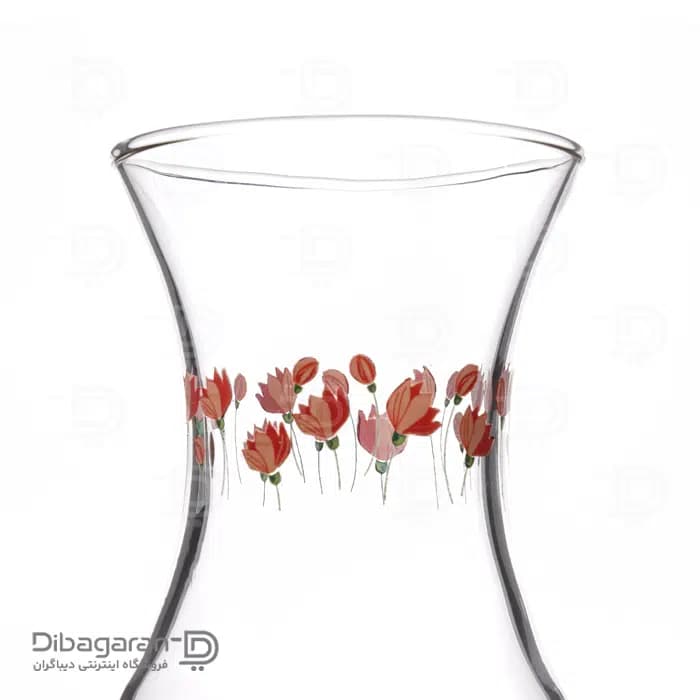 استکان نعلبکی کمر باریک پاشاباغچه مدل ملینا 3 عددی کد 96598 — تصویر ۳