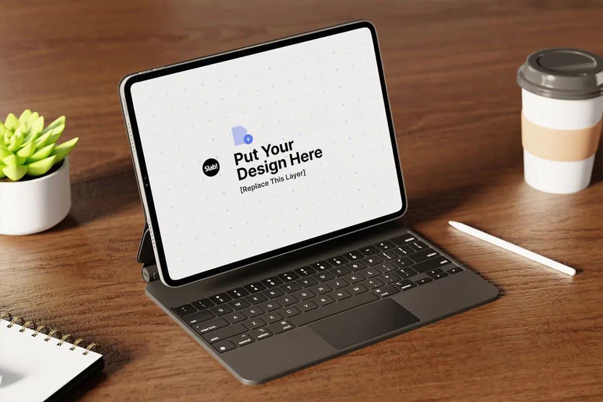 موکاپ تبلت آیپد iPad — تصویر ۳