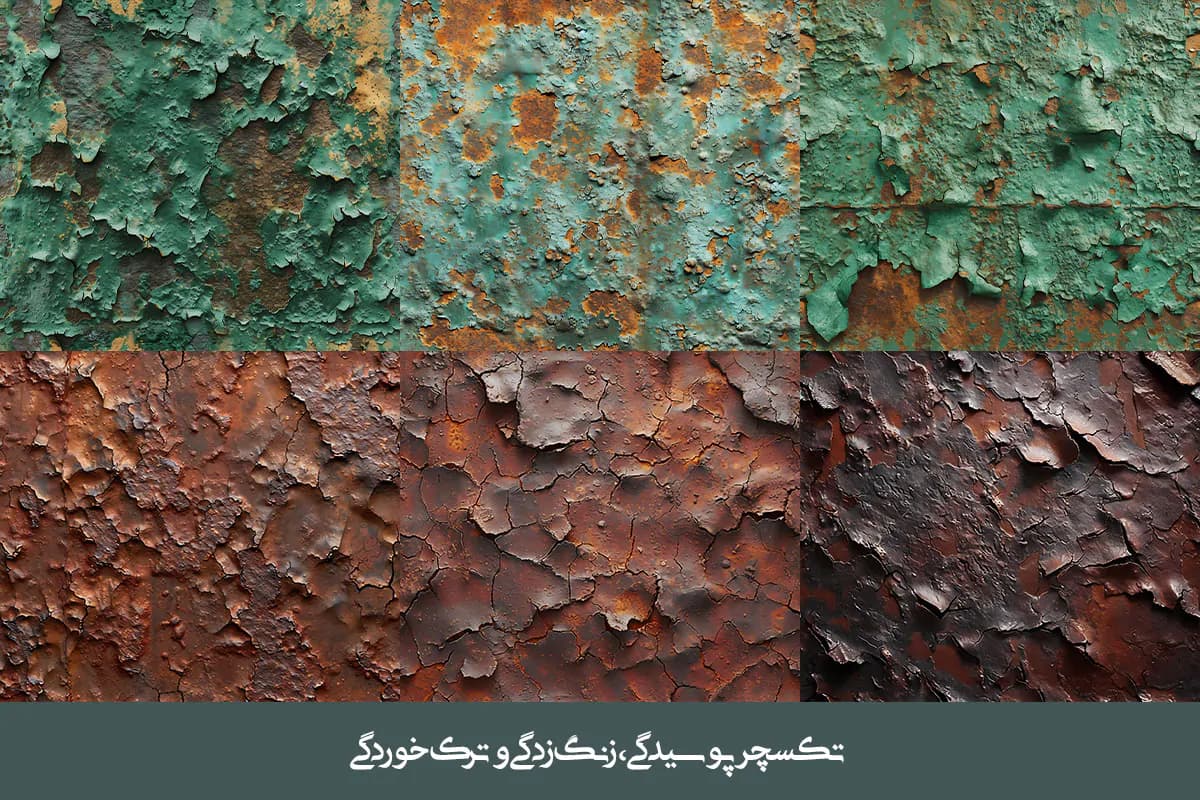 44 تکسچر زنگ زدگی پوسیدگی و ترک خوردگی — تصویر ۴